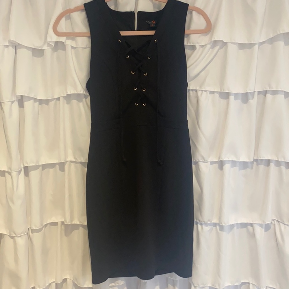 Black mini dress